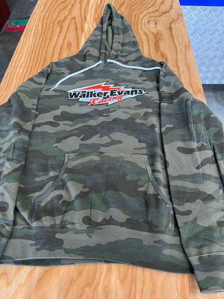 Walker Red Logo Camo Pullover Hoodie Walker Evans Racing