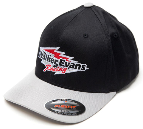Black & Gray Red Logo Flex Fit Hat